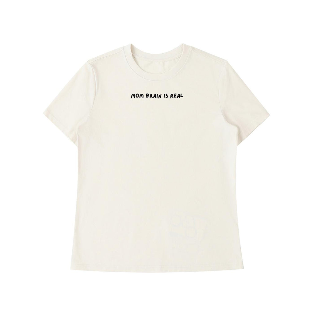 Mom Brain is Real | Standard T-Shirt Slim Fit | Cotton Blend Graphic Tee | Funny Mom Life Shirt | Relatable Motherhood Tee