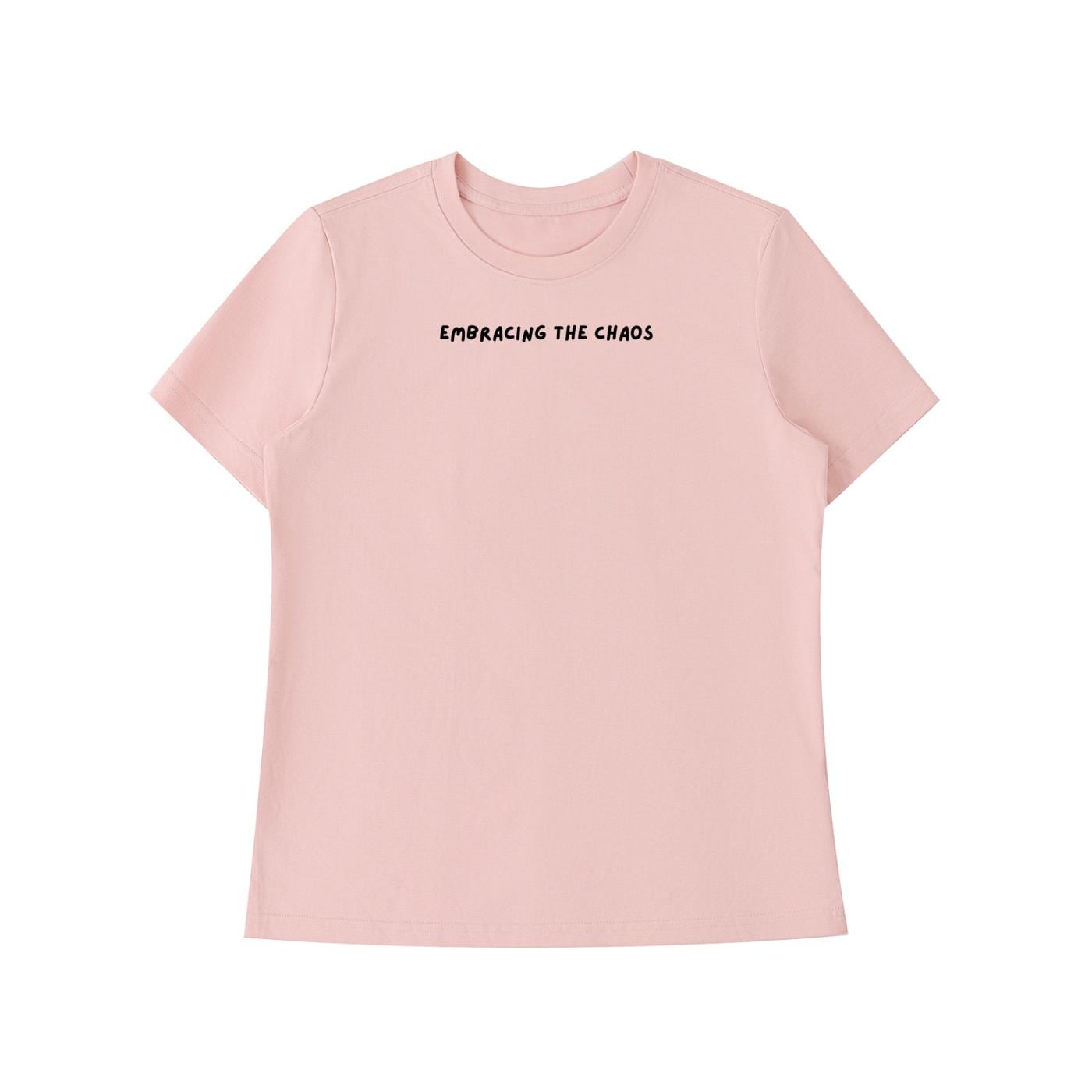 Embracing The Chaos | Mom Life Funny Tee | Slim Fit Cotton T-Shirt | Chaos Mom Quote Top | Gift for Moms