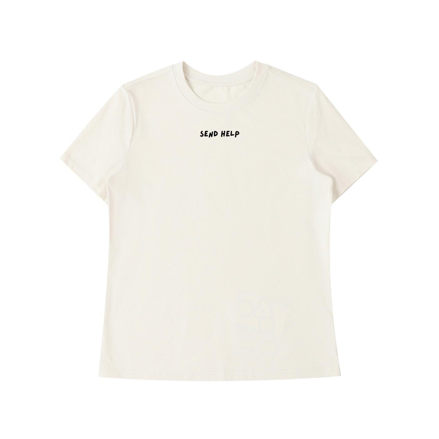 Send Help | Funny Mom Life Tee | Slim Fit Cotton T-Shirt | Tired Mom Humor | Gift for Moms | Everyday Casual Wear