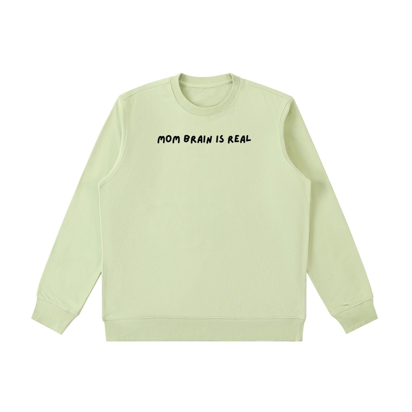 Mom Brain is Real | Essential Heavyweight Crewneck Sweatshirt | Cozy Cotton Pullover | Minimalist Streetwear | Funny Mom Life Sweatshirt