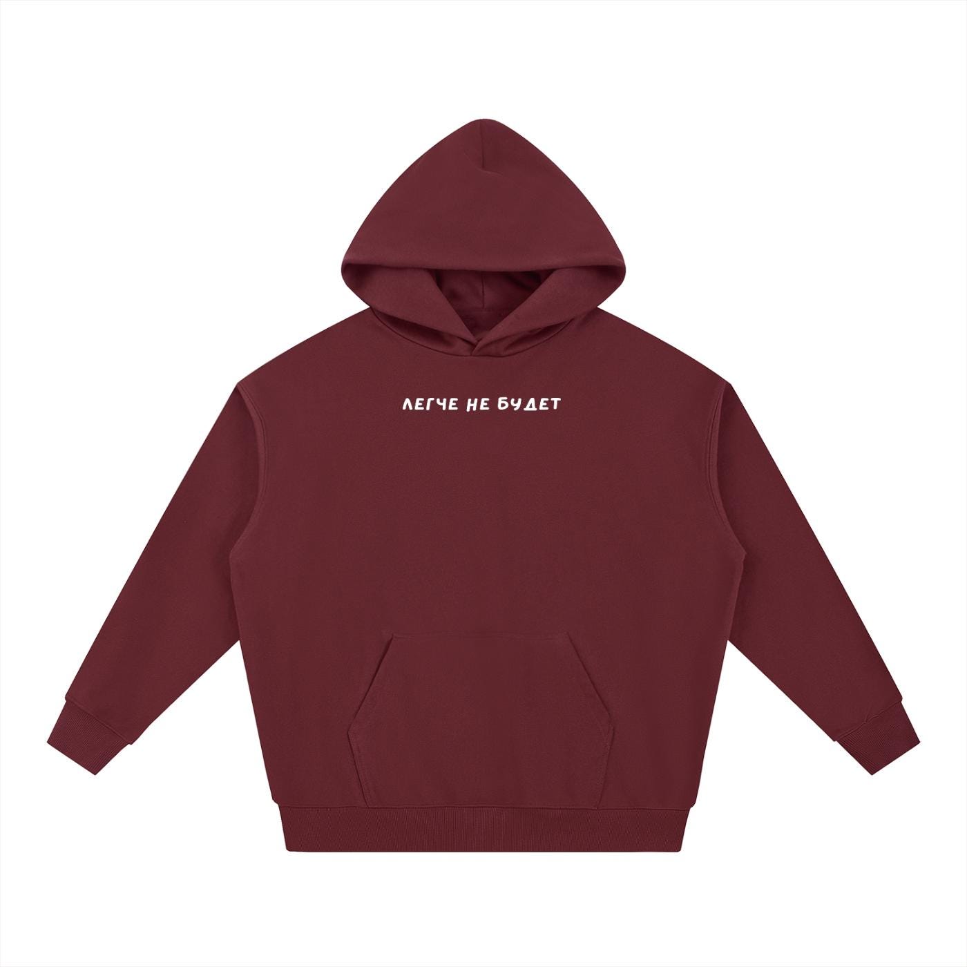 Легче Не Будет | Women’s Heavyweight Pullover Hoodie | Cotton Blend Sweatshirt | Russian Quote Hoodie | Casual Streetwear