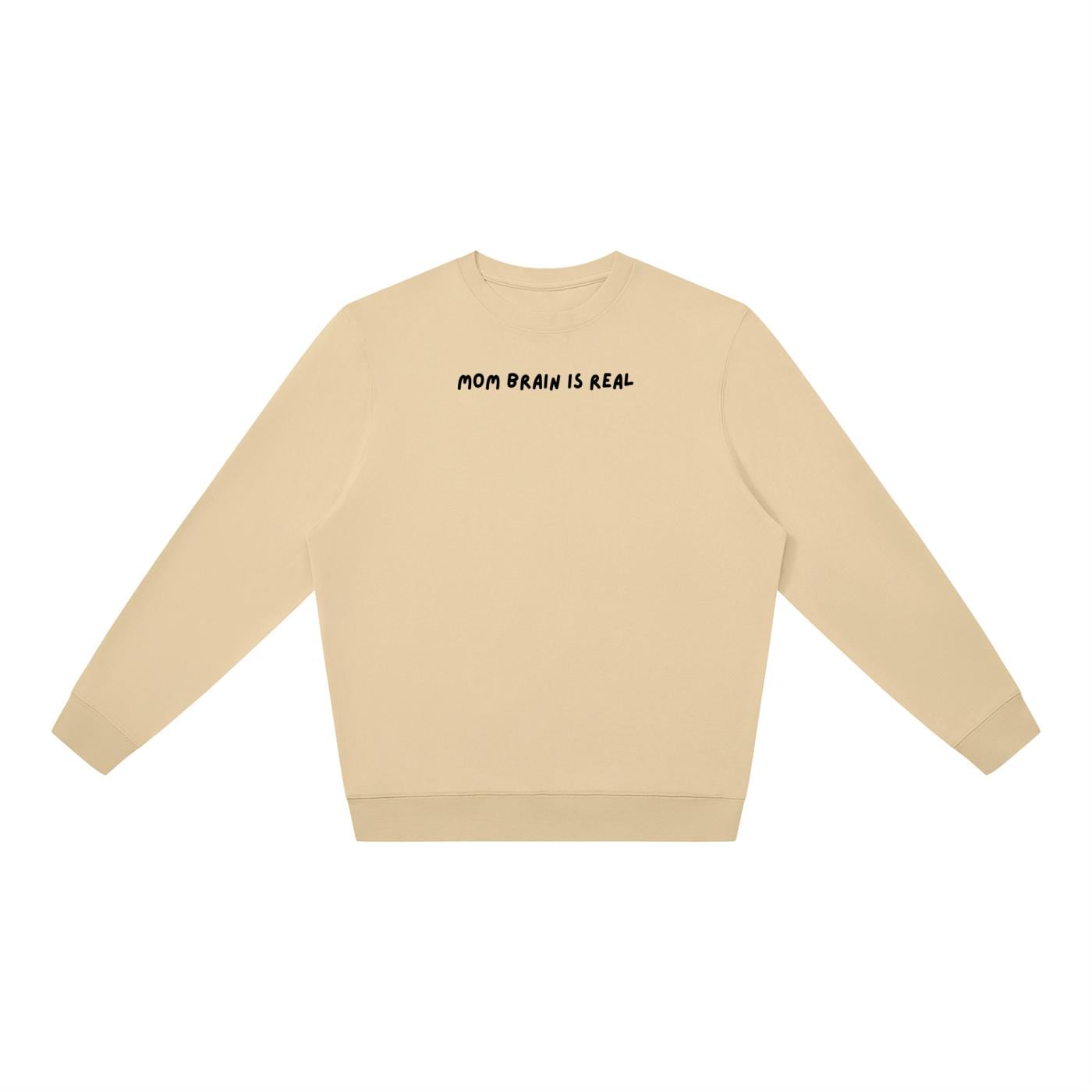 Mom Brain is Real | Oversized Crewneck Sweatshirt | Loose Fit Pullover Sweater | Minimalist Streetwear | Cozy Mom Life Sweatshirt