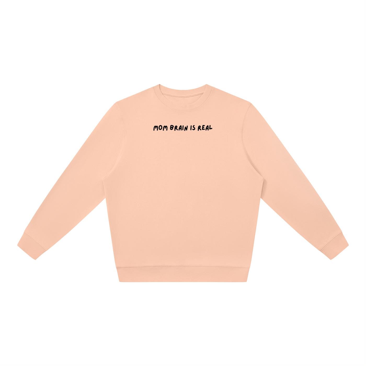 Mom Brain is Real | Oversized Crewneck Sweatshirt | Loose Fit Pullover Sweater | Minimalist Streetwear | Cozy Mom Life Sweatshirt