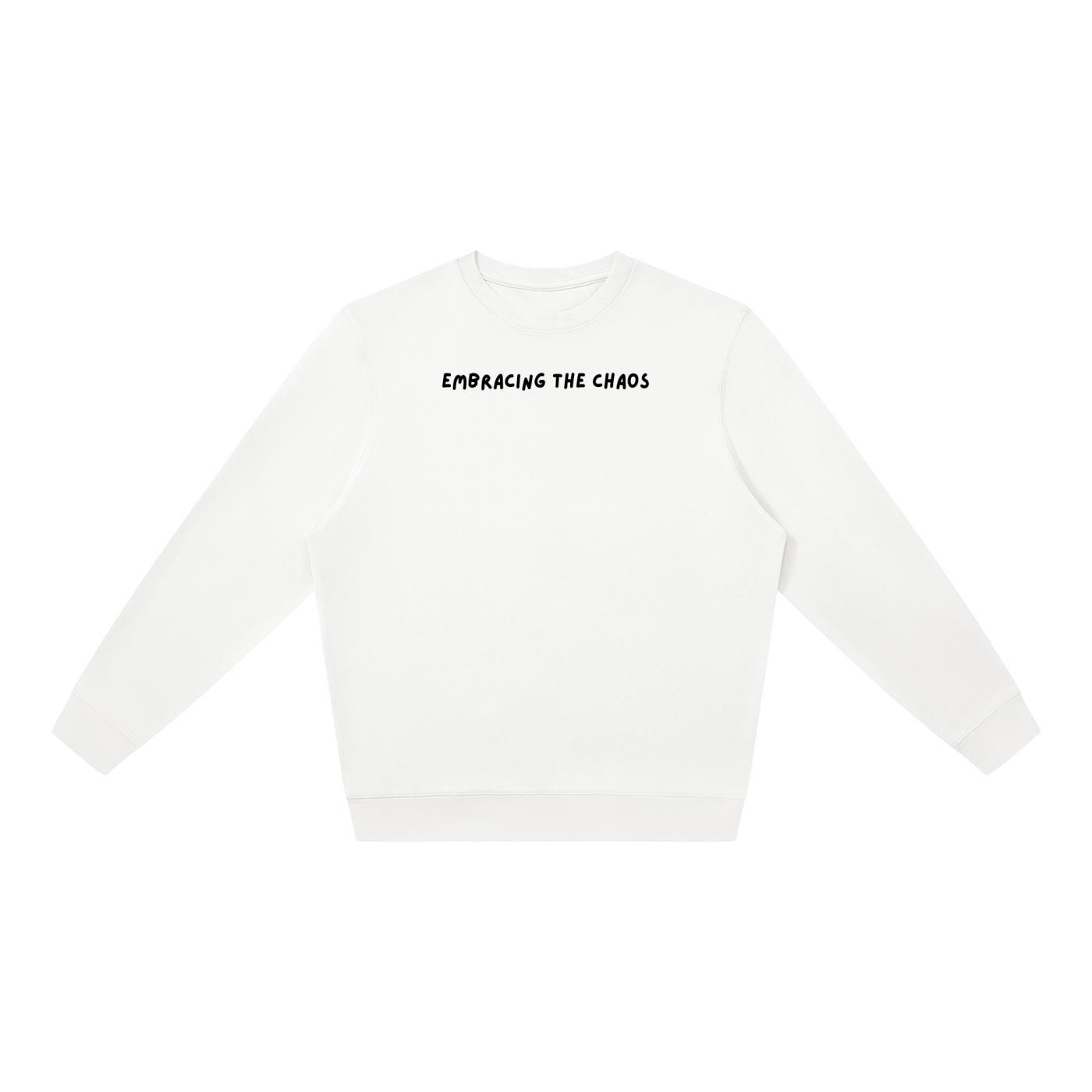 Embracing The Chaos | Oversized Sweatshirt | Women’s Loose Fit Crewneck Pullover | Minimalist Streetwear Sweater | Cozy Everyday Outfit