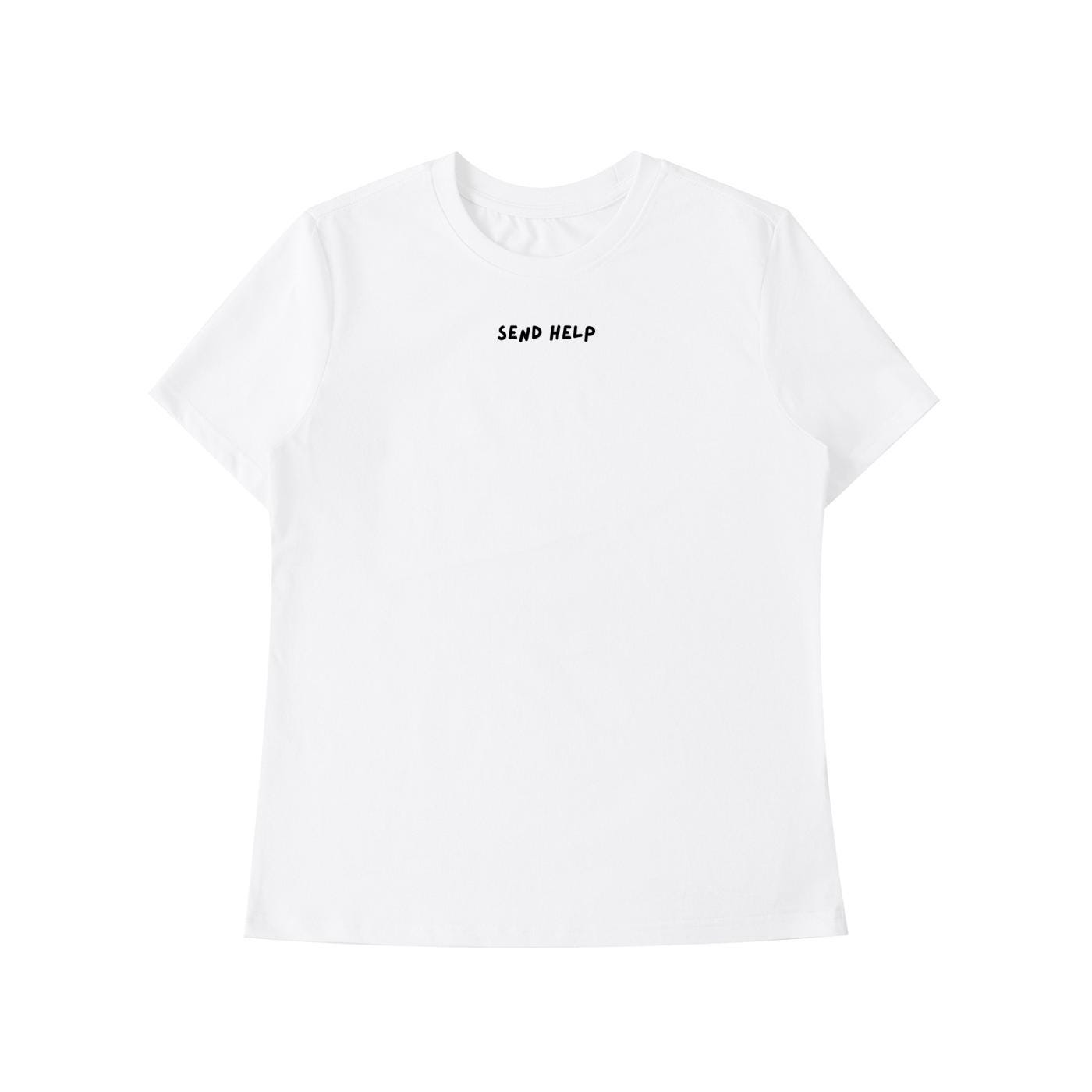 Send Help | Funny Mom Life Tee | Slim Fit Cotton T-Shirt | Tired Mom Humor | Gift for Moms | Everyday Casual Wear