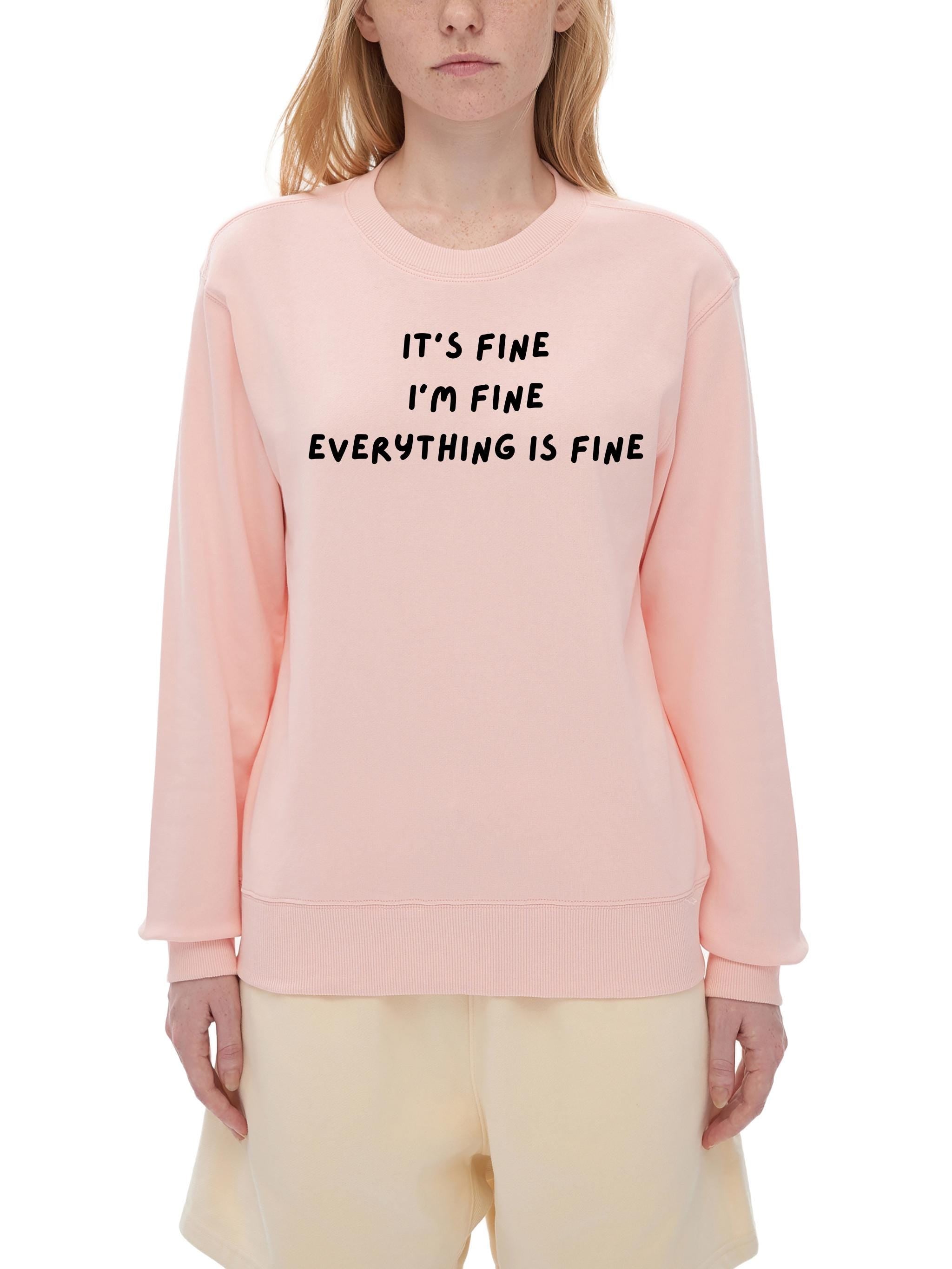 It’s Fine I’m Fine Everything Is Fine | Unisex Classic Fit Crewneck Pullover | Cozy Cotton Sweater | Anxiety Meme Minimalist Streetwear