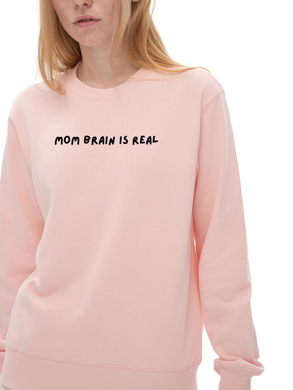 Mom Brain is Real | Unisex Cotton Sweatshirt Classic Fit | Cozy Crewneck Pullover | Minimalist Streetwear | Funny Mom-Life Sweatshirt