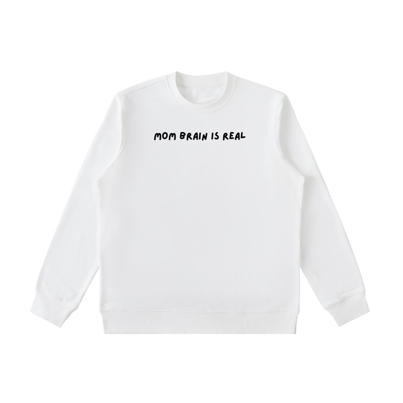 Mom Brain is Real | Essential Heavyweight Crewneck Sweatshirt | Cozy Cotton Pullover | Minimalist Streetwear | Funny Mom Life Sweatshirt