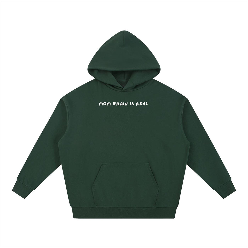 Mom Brain is Real | Funny Mom Hoodie | Heavyweight Dark Pullover | Cozy Cotton Blend Streetwear