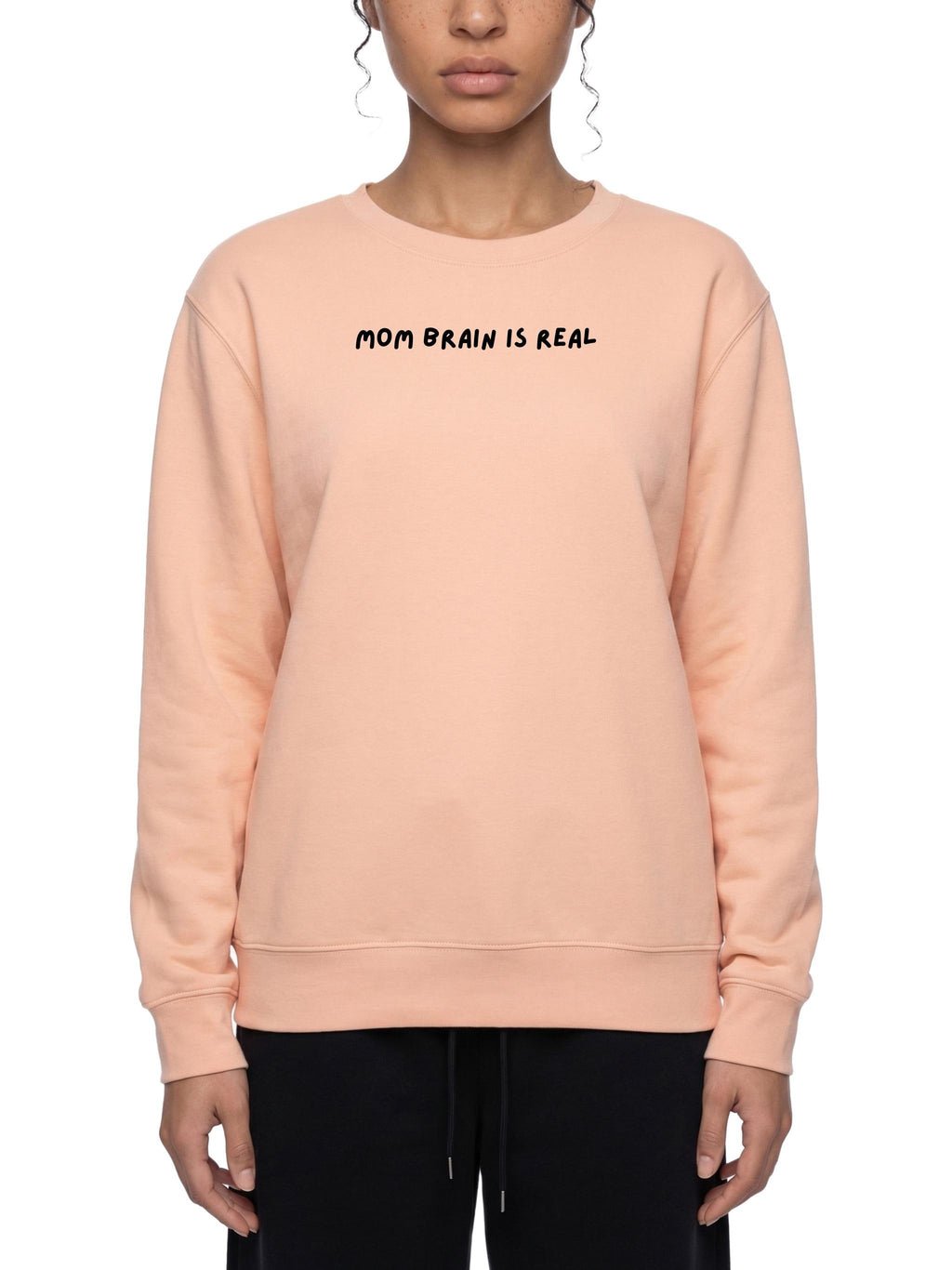 Mom Brain is Real | Oversized Crewneck Sweatshirt | Loose Fit Pullover Sweater | Minimalist Streetwear | Cozy Mom Life Sweatshirt
