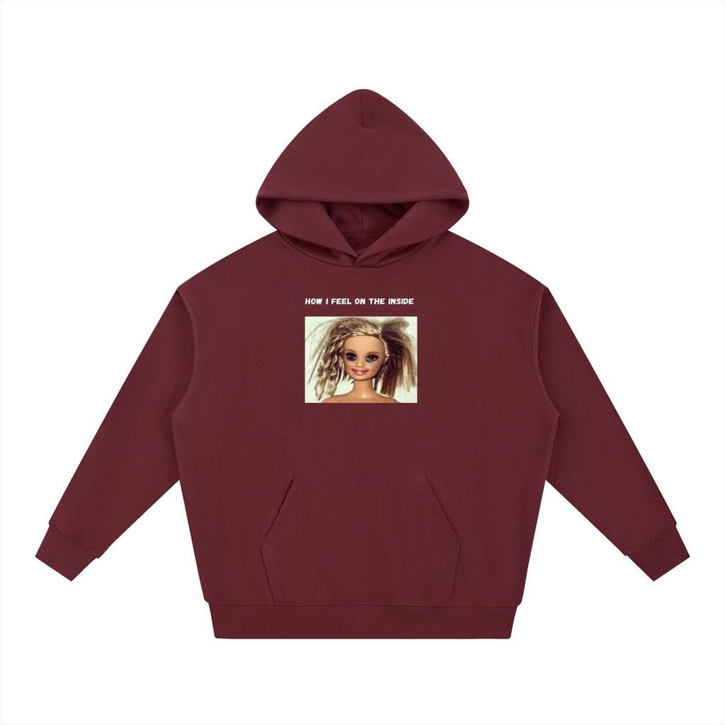 How I Feel On The Inside | Heavyweight Hoodie | Cotton Blend Pullover Hoodie | Funny Mom Hoodie | Casual Streetwear for Women
