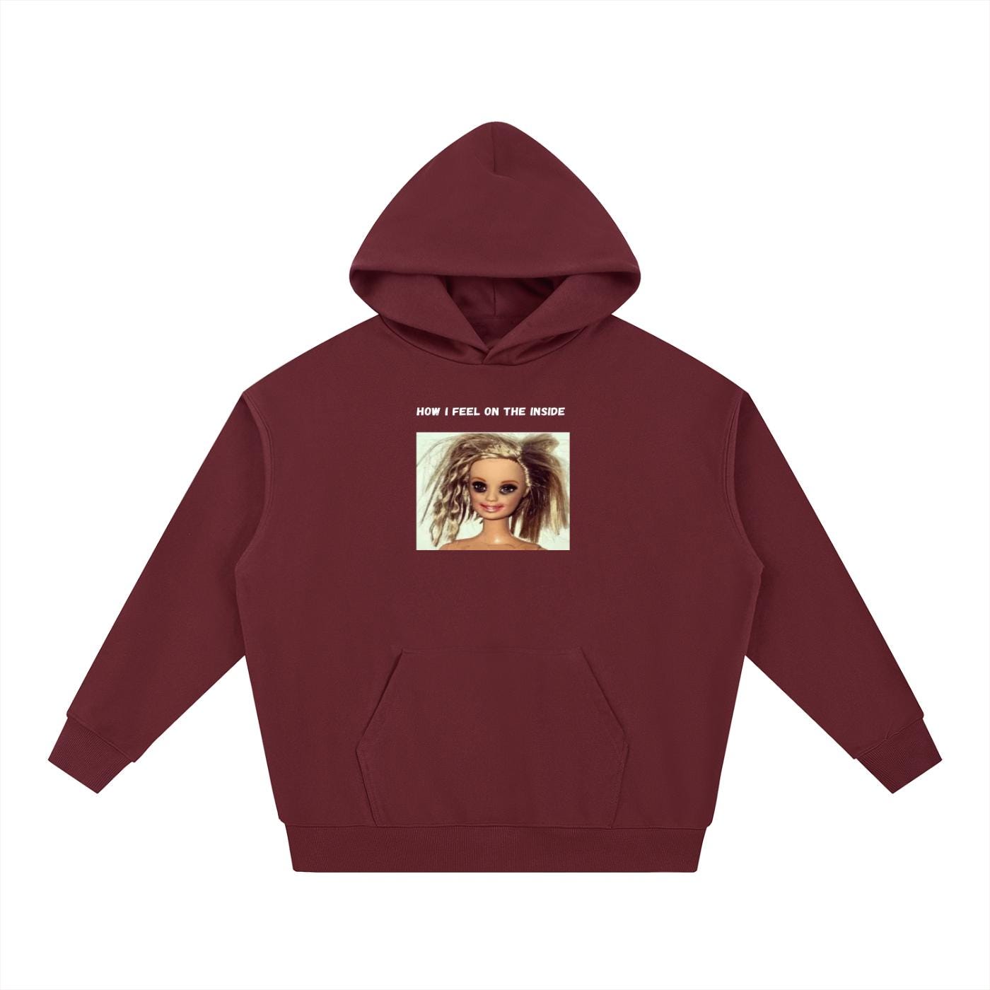 How I Feel On The Inside | Heavyweight Hoodie | Cotton Blend Pullover Hoodie | Funny Mom Hoodie | Casual Streetwear for Women
