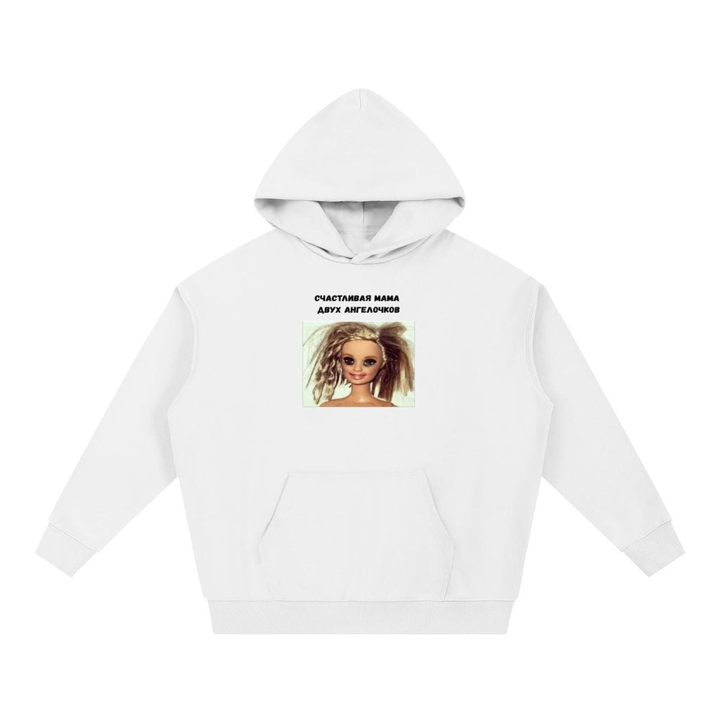Счастливая Мама Двух Ангелочков | Cotton Blend Pullover Hoodie | Funny Mom Life Hoodie | Cozy Casual Streetwear | Gift for Moms