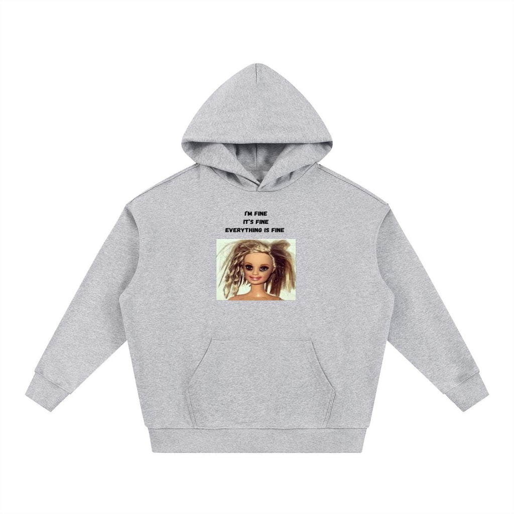 I’m Fine It’s Fine Everything Is Fine | Heavyweight Hoodie | Cotton Blend Pullover Hoodie | Funny Mom Hoodie | Casual Streetwear for Women