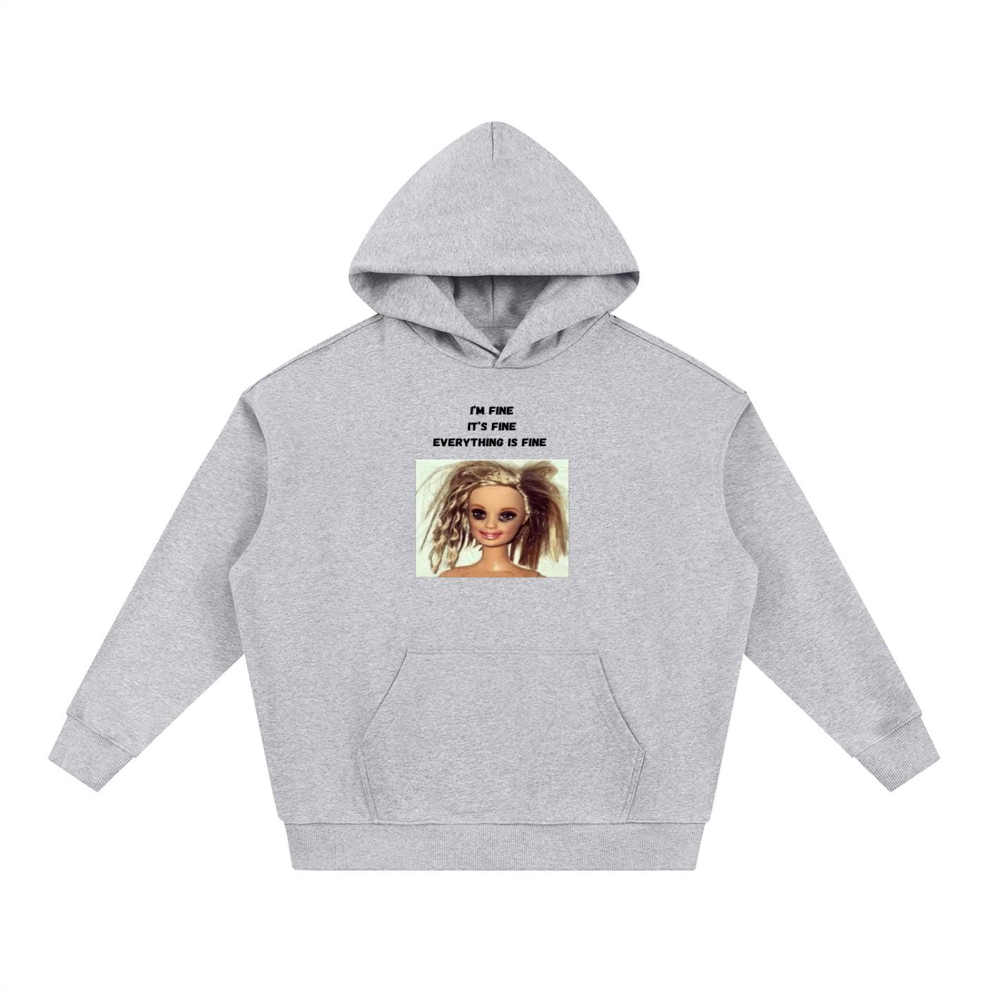 I’m Fine It’s Fine Everything Is Fine | Heavyweight Hoodie | Cotton Blend Pullover Hoodie | Funny Mom Hoodie | Casual Streetwear for Women