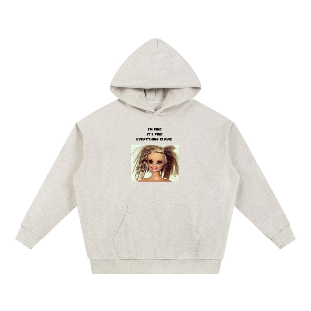 I’m Fine It’s Fine Everything Is Fine | Heavyweight Hoodie | Cotton Blend Pullover Hoodie | Funny Mom Hoodie | Casual Streetwear for Women