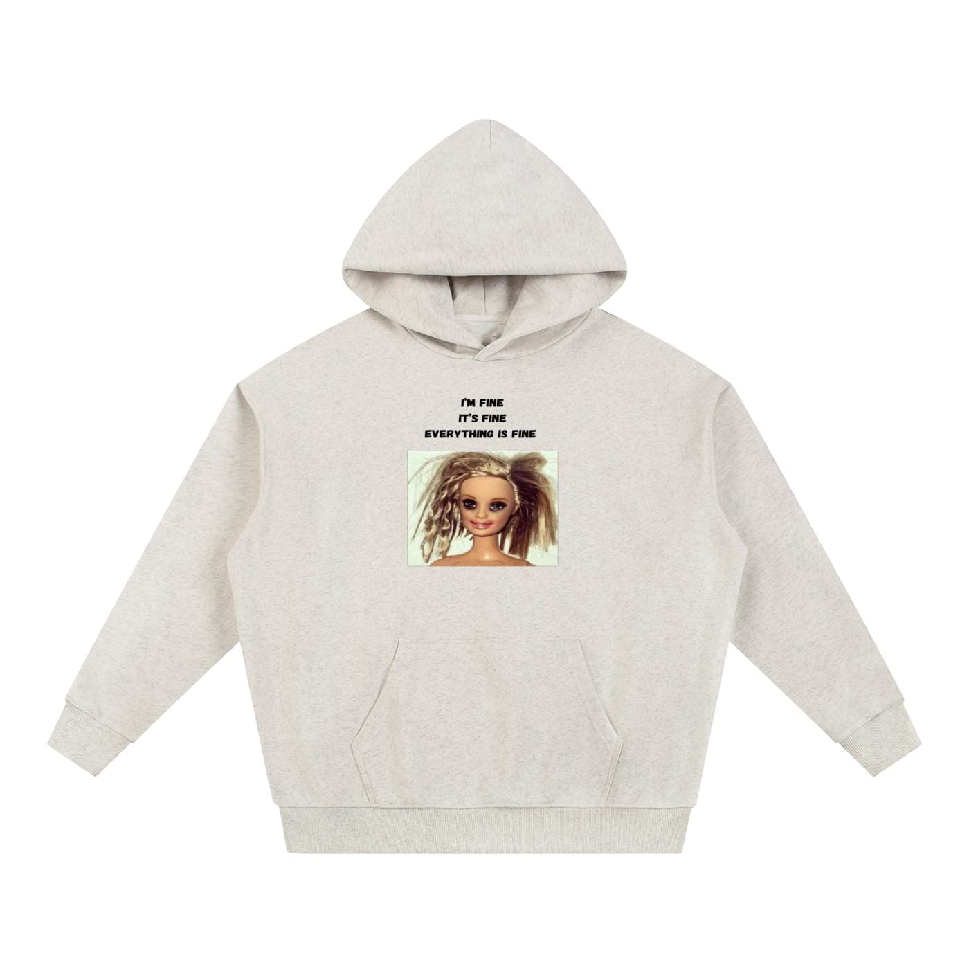 I’m Fine It’s Fine Everything Is Fine | Heavyweight Hoodie | Cotton Blend Pullover Hoodie | Funny Mom Hoodie | Casual Streetwear for Women