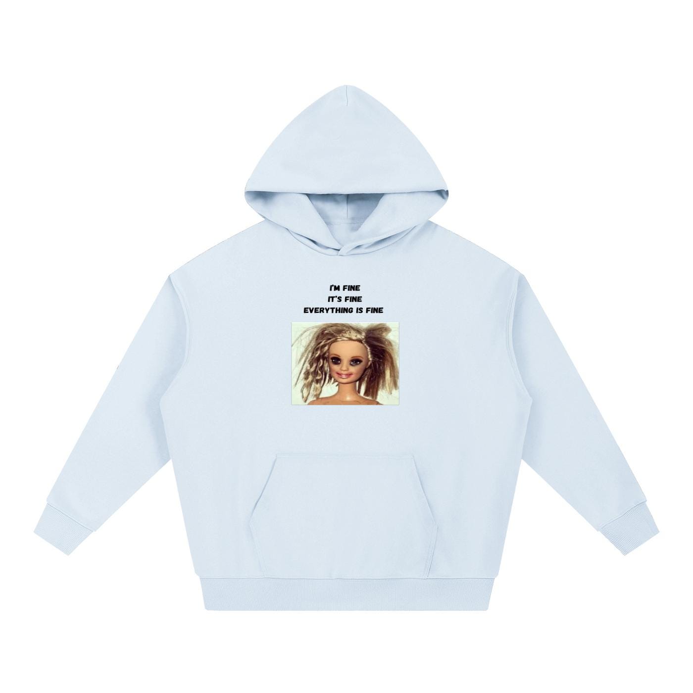 I’m Fine It’s Fine Everything Is Fine | Heavyweight Hoodie | Cotton Blend Pullover Hoodie | Funny Mom Hoodie | Casual Streetwear for Women