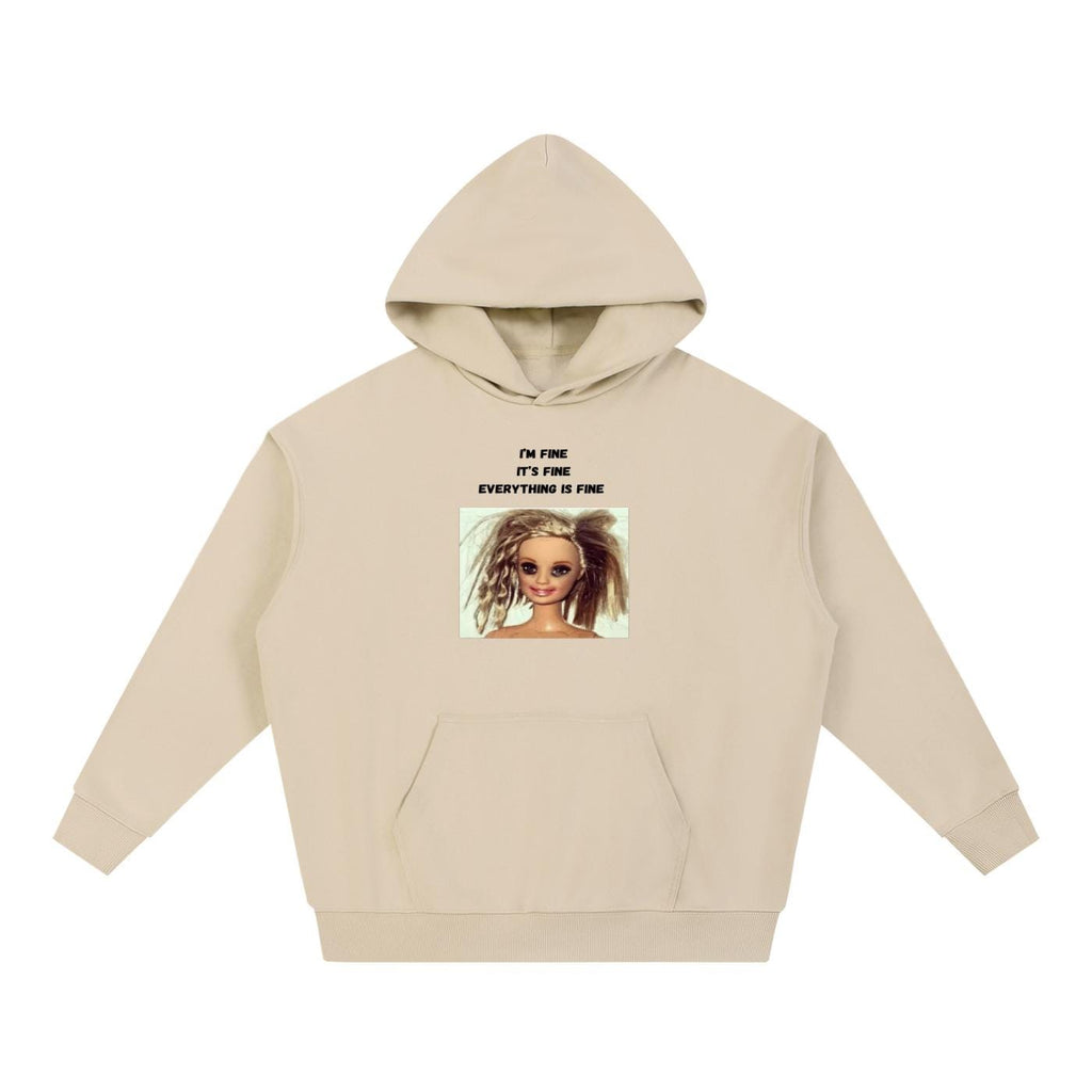 I’m Fine It’s Fine Everything Is Fine | Heavyweight Hoodie | Cotton Blend Pullover Hoodie | Funny Mom Hoodie | Casual Streetwear for Women