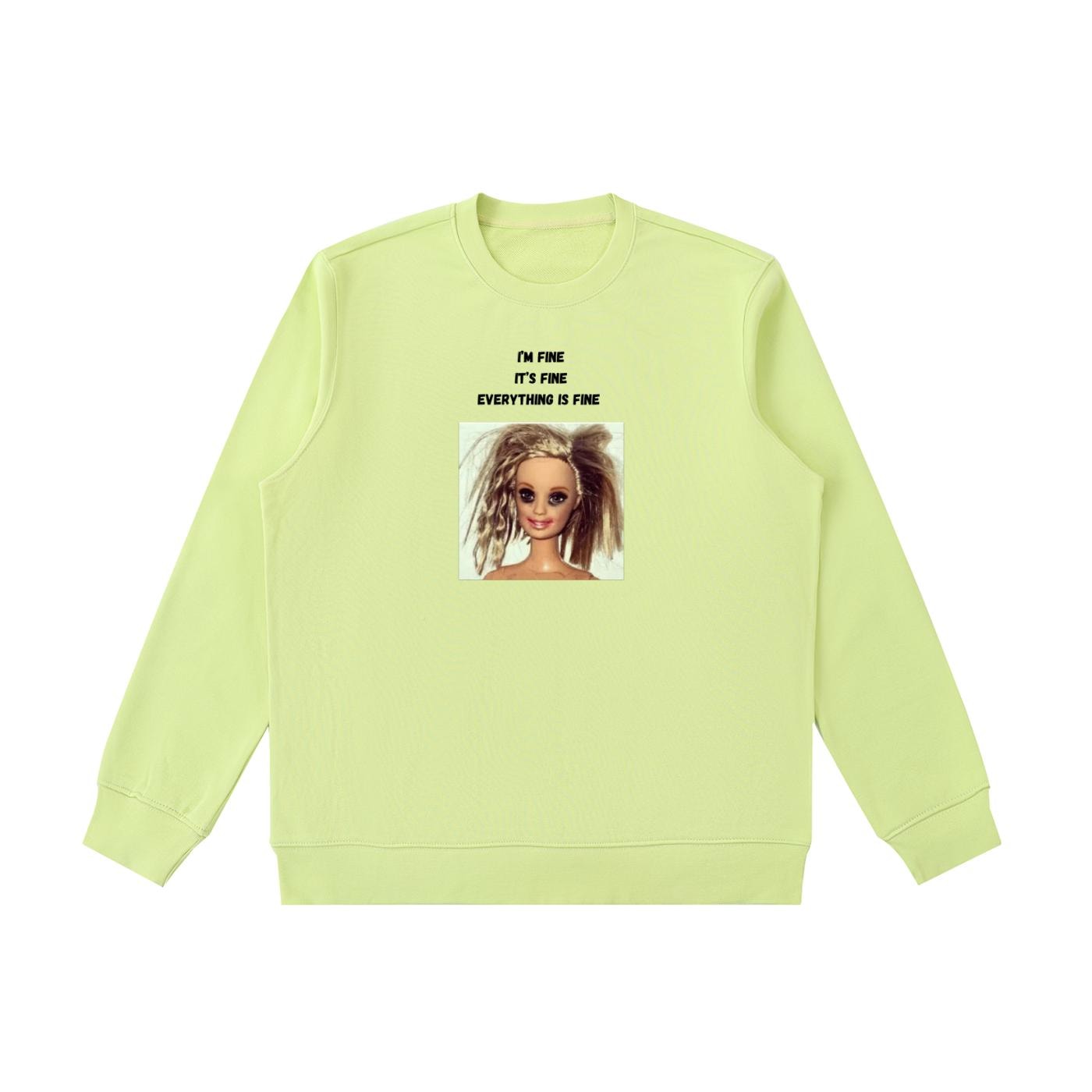 I’m Fine It’s Fine Everything Is Fine Sweatshirt | Funny Meme Crewneck Pullover | Oversized Cozy Cotton Sweatshirt | Chaos Humor Streetwear
