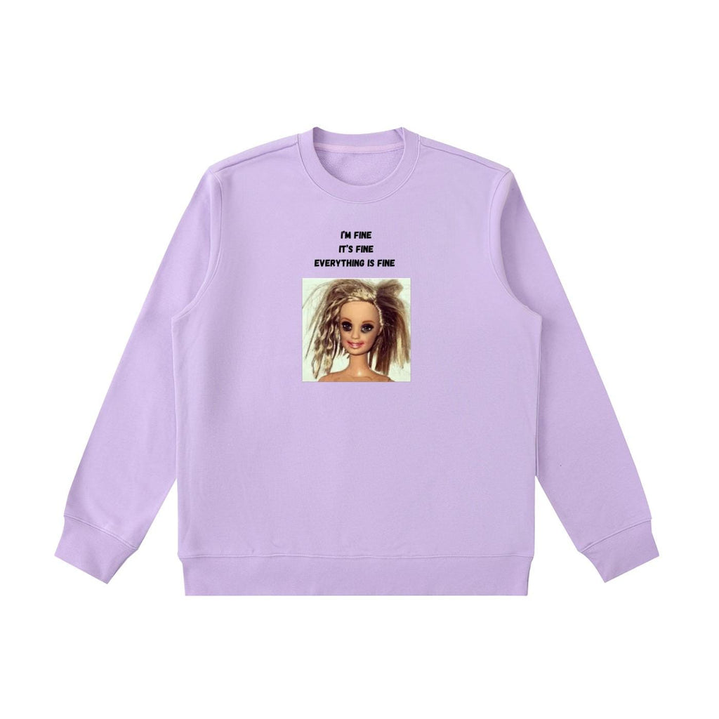 I’m Fine It’s Fine Everything Is Fine Sweatshirt | Funny Meme Crewneck Pullover | Oversized Cozy Cotton Sweatshirt | Chaos Humor Streetwear