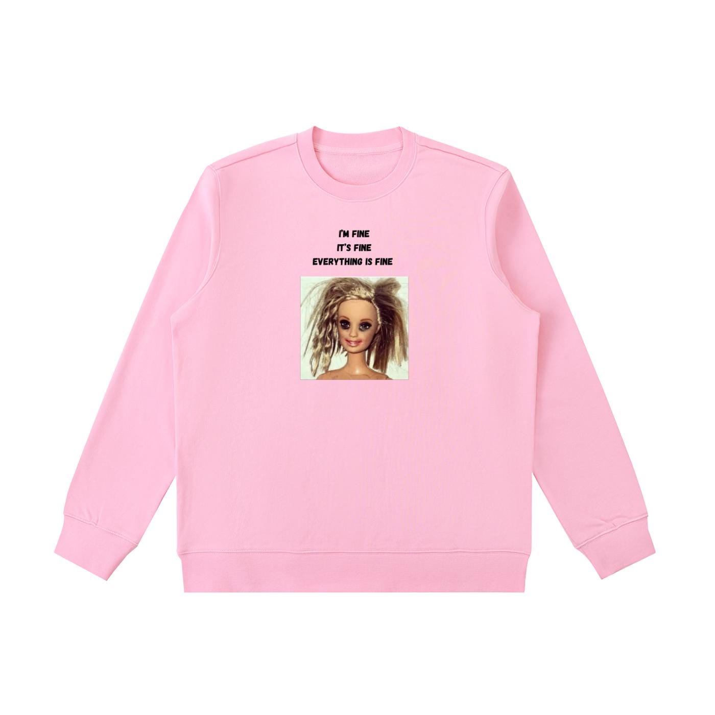 I’m Fine It’s Fine Everything Is Fine Sweatshirt | Funny Meme Crewneck Pullover | Oversized Cozy Cotton Sweatshirt | Chaos Humor Streetwear