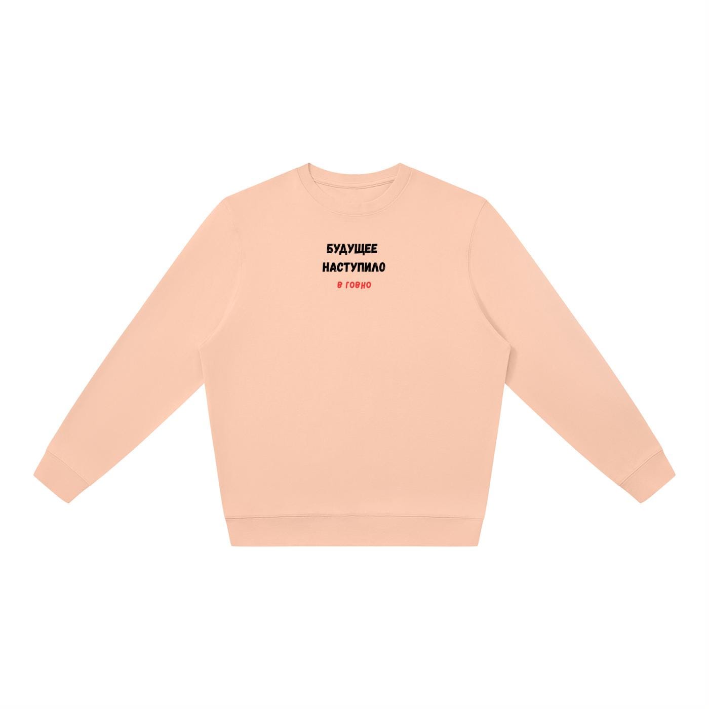 Будущее Наступило В Говно | Oversized Crewneck Pullover | Funny Russian Meme Shirt | Edgy Humor Sweatshirt | Casual Streetwear