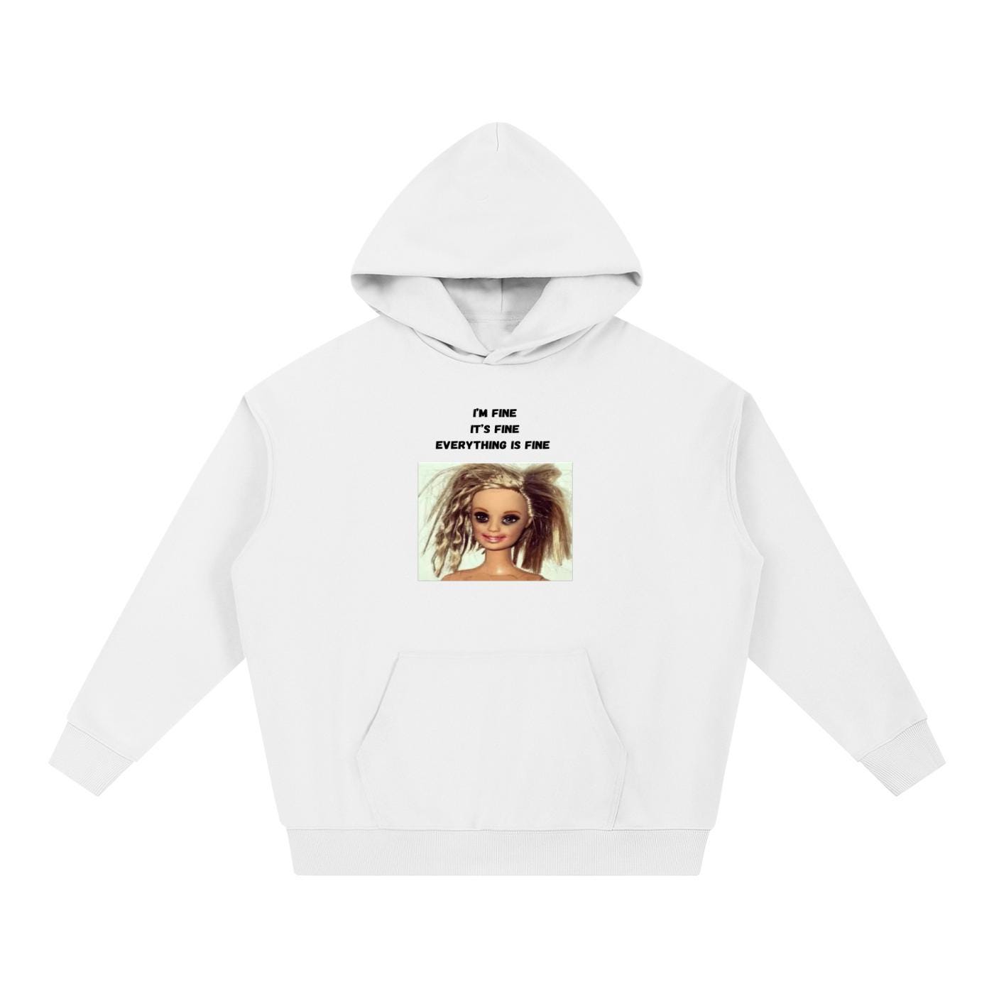 I’m Fine It’s Fine Everything Is Fine | Heavyweight Hoodie | Cotton Blend Pullover Hoodie | Funny Mom Hoodie | Casual Streetwear for Women