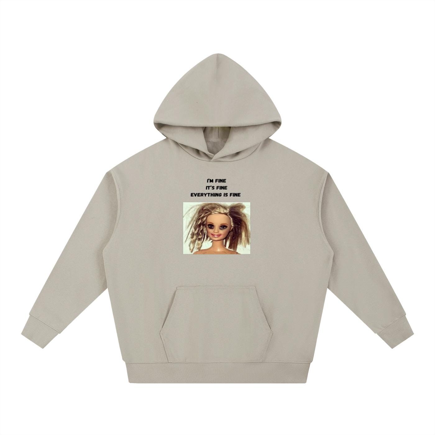 I’m Fine It’s Fine Everything Is Fine | Heavyweight Hoodie | Cotton Blend Pullover Hoodie | Funny Mom Hoodie | Casual Streetwear for Women