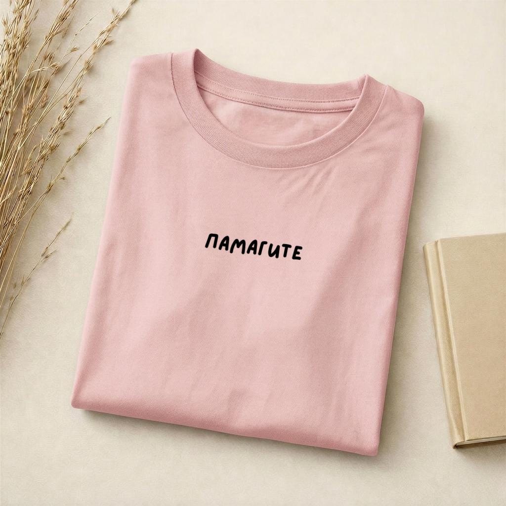 ПАМАГИТЕ | Funny Mom Life Tee | Slim Fit Cotton T-Shirt | Chaos Parenting Humor Top | Everyday Casual Wear