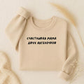 Счастливая Мама Двух Ангелочков | Oversized Crewneck Sweatshirt | Loose Fit Pullover Sweater | Minimalist Streetwear | Mom Life Sweatshirt