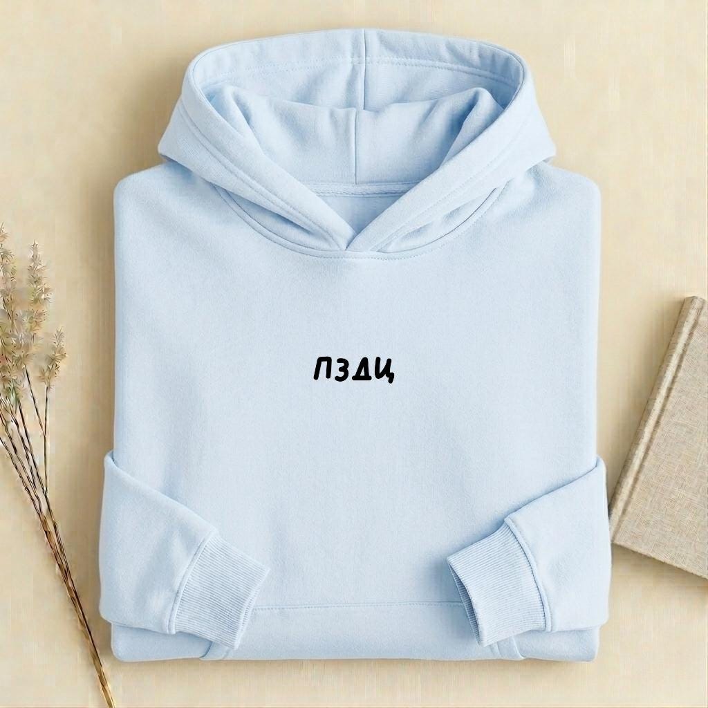 ПЗДЦ Graphic Hoodie | Cotton Blend Heavyweight Pullover | Aesthetic Streetwear Hoodie | Funny Statement Hoodie for Women | Gift for Her