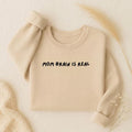 Mom Brain is Real | Oversized Crewneck Sweatshirt | Loose Fit Pullover Sweater | Minimalist Streetwear | Cozy Mom Life Sweatshirt