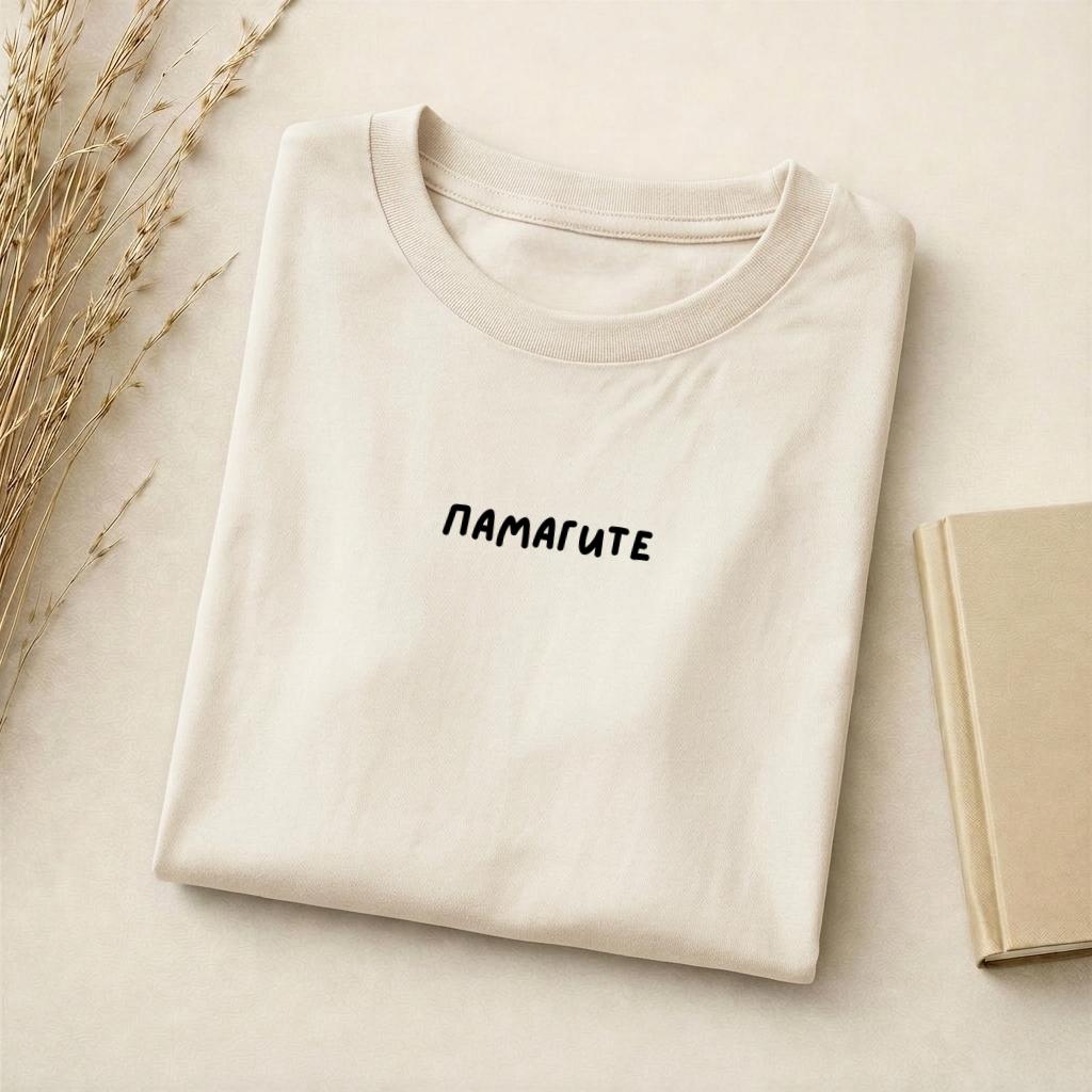 ПАМАГИТЕ | Funny Mom Life Tee | Slim Fit Cotton T-Shirt | Chaos Parenting Humor Top | Everyday Casual Wear