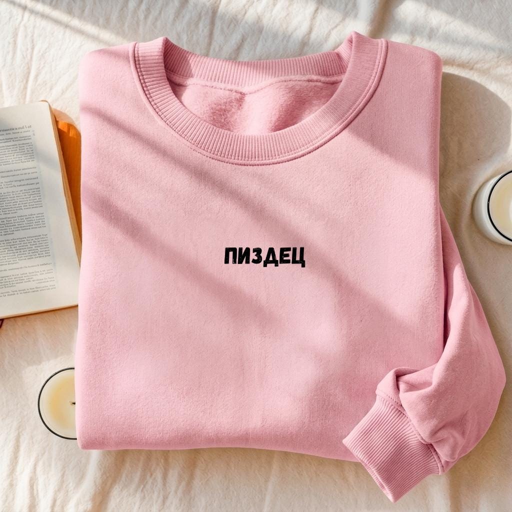 ПИЗДЕЦ | Funny Russian Quote Crewneck Pullover | Cozy Cotton Blend Sweater | Meme Sweatshirt | Casual Streetwear Outfit