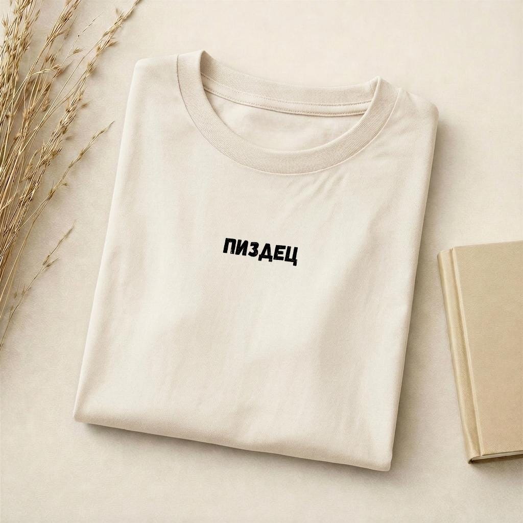 ПИЗДЕЦ | Funny Russian Quote Tee | Slim Fit Cotton Graphic Shirt | Dark Humor Sarcasm Tee | Casual Everyday Streetwear Top