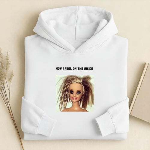 How I Feel On The Inside | Heavyweight Cotton Blend Pullover | Funny Russian Meme Hoodie | Mom Life Humor Sweatshirt | Gift for Mom