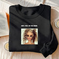 How I Feel On The Inside | Oversized Cozy Crewneck Pullover | Funny Emotional Quote Shirt | Minimalist Cotton Blend Sweater