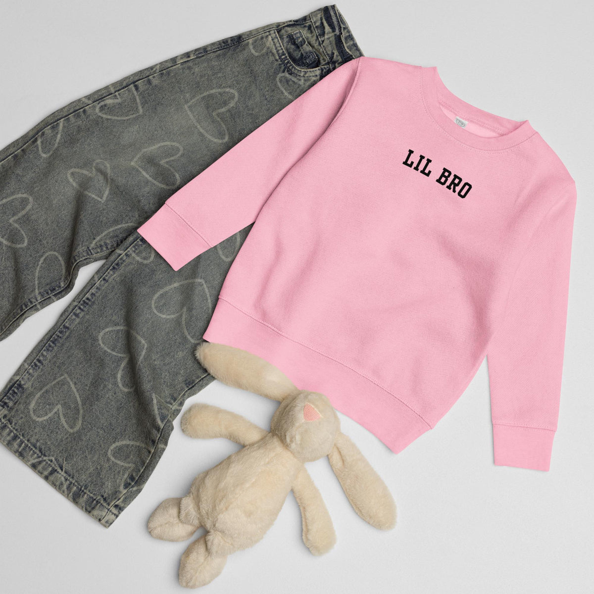 LIL BRO | Funny Kids’ Crewneck Sweatshirt | Little Brother Shirt | Cute Toddler Pullover | Brother Gift | Cozy Kids Sweatshirt