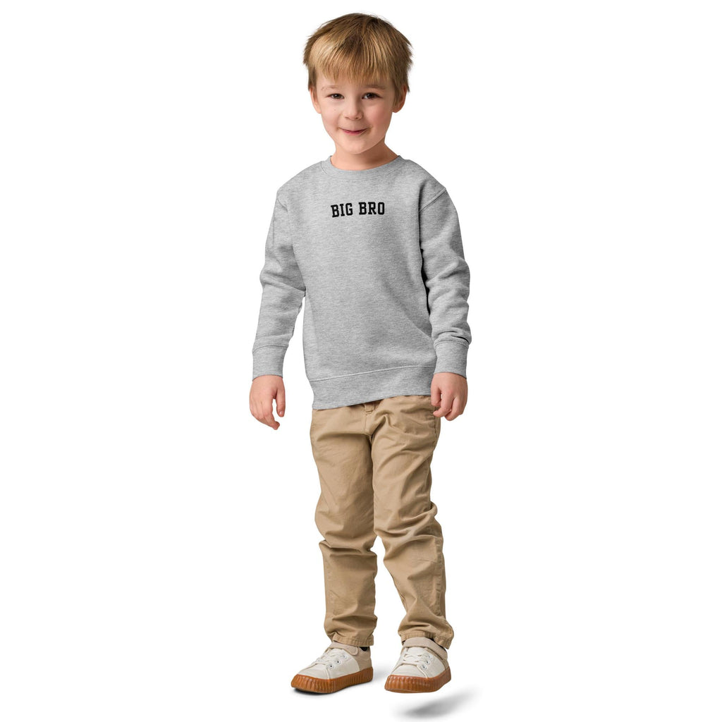 BIG BRO | Funny Kids’ Crewneck Sweatshirt | Big Brother Shirt | Cute Toddler Pullover | Brother Gift | Cozy Kids Sweatshirt