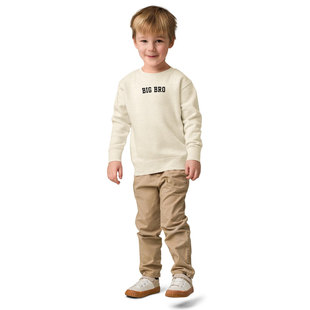 BIG BRO | Funny Kids’ Crewneck Sweatshirt | Big Brother Shirt | Cute Toddler Pullover | Brother Gift | Cozy Kids Sweatshirt