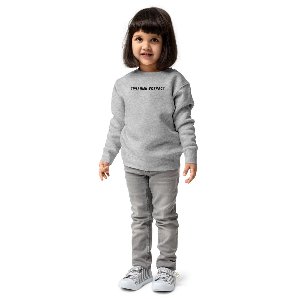 Трудный возраст Kids Sweatshirt, Russian Kids Sweatshirt, Funny Russian Shirt, Toddler Crewneck, Russian Language Gift, Kids Pullover