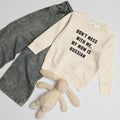 Don’t Mess With Me, My Mom Is Russian | Funny Kids’ Crewneck Sweatshirt | Russian Mom Kids Shirt | Cute Toddler Pullover | Kids Gift