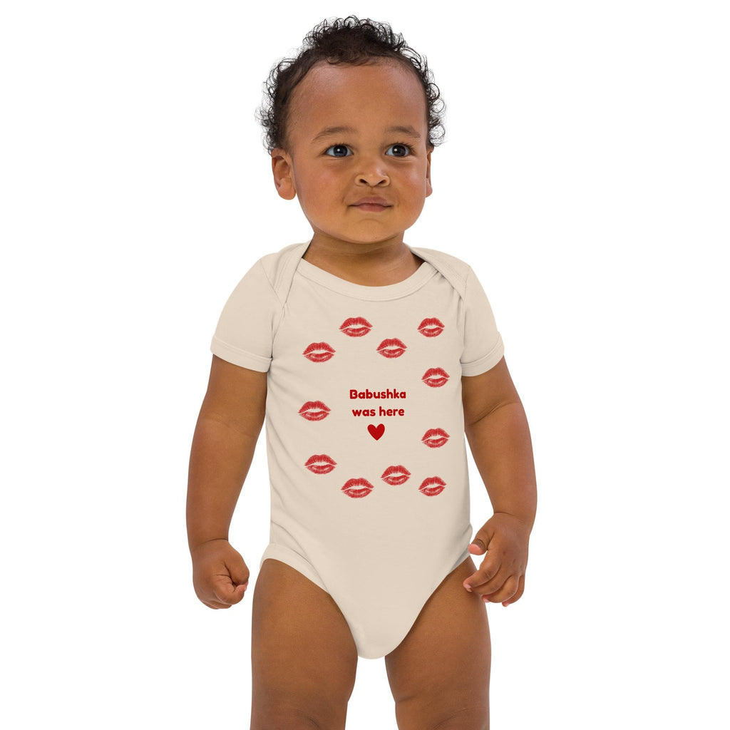 Babushka Was Here | Organic Cotton Baby Bodysuit | Russian Grandma Baby Gift | Cute Onesie | Funny Baby Shower Outfit | Infant Bodysuit