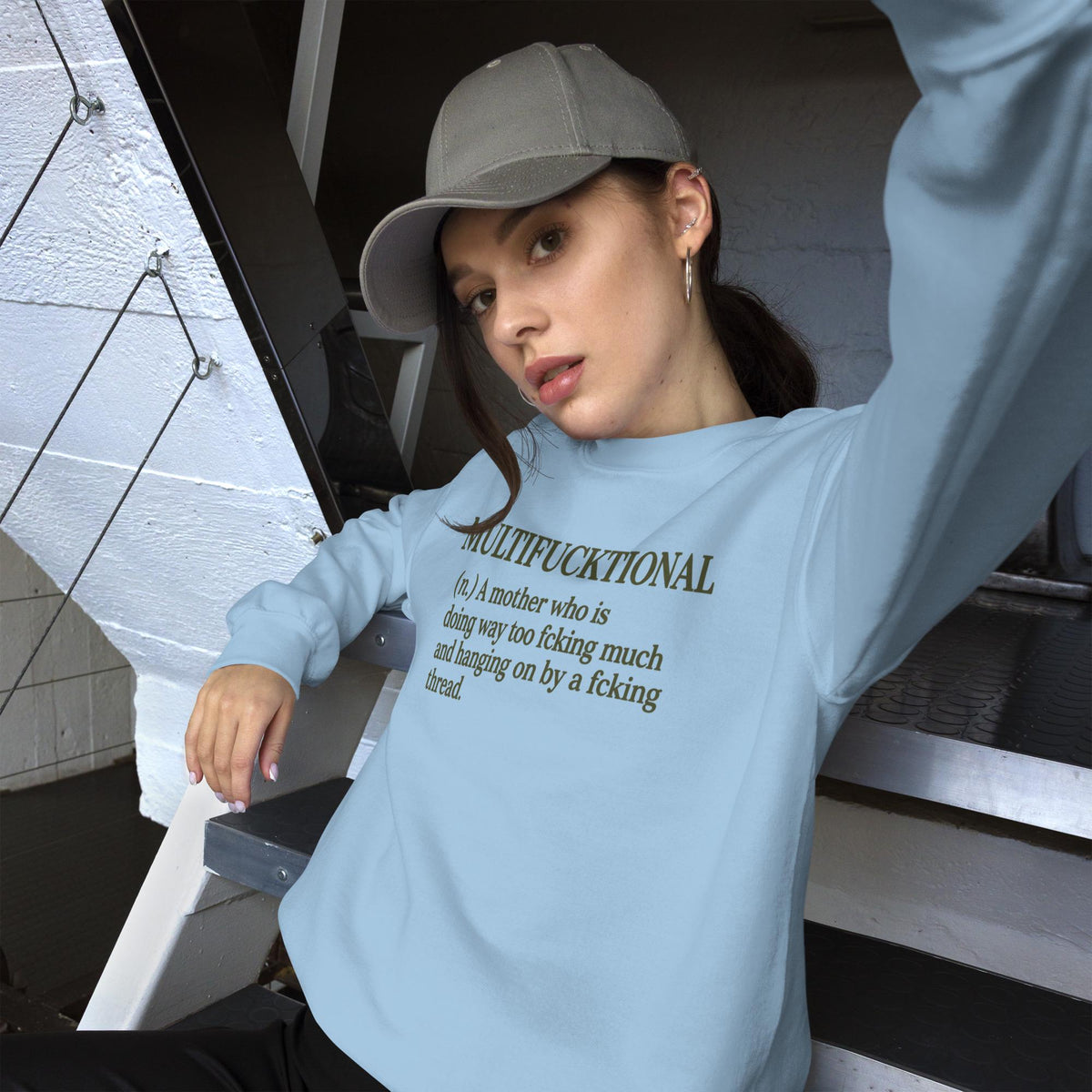 Multifucktional Sweatshirt, Funny Mom Sweatshirt, Burnout Mom Gift, Sarcastic Mother Shirt, Unisex Crewneck, Mother's Day Gift