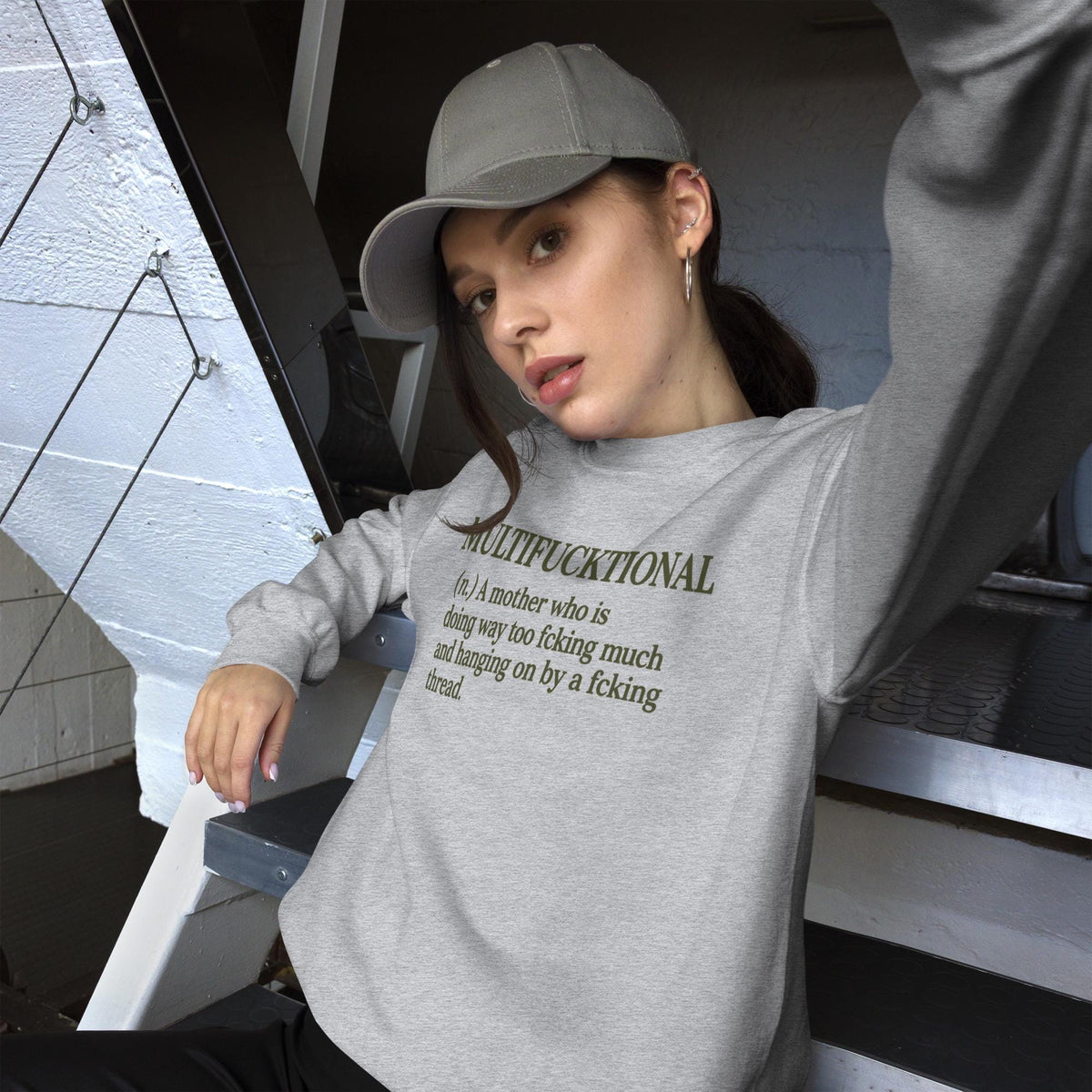 Multifucktional Sweatshirt, Funny Mom Sweatshirt, Burnout Mom Gift, Sarcastic Mother Shirt, Unisex Crewneck, Mother's Day Gift