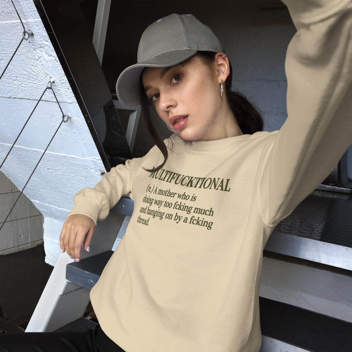 Multifucktional Sweatshirt, Funny Mom Sweatshirt, Burnout Mom Gift, Sarcastic Mother Shirt, Unisex Crewneck, Mother's Day Gift
