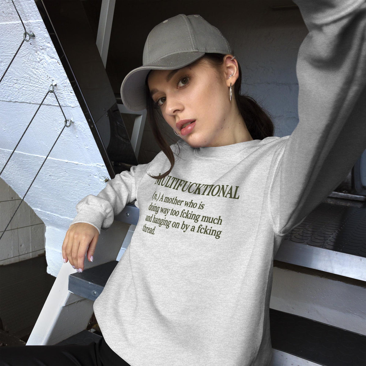 Multifucktional Sweatshirt, Funny Mom Sweatshirt, Burnout Mom Gift, Sarcastic Mother Shirt, Unisex Crewneck, Mother's Day Gift